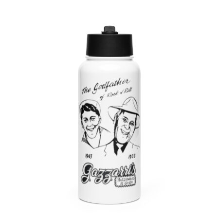 Stainless steel water bottle with a straw lid